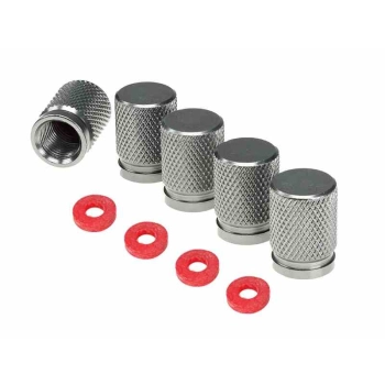 Nakrętki na wentyle, aluminiowe, 5 szt., gunmetal