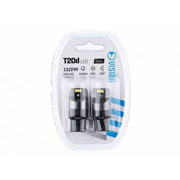 Żarówka VISION W21W (T20d) 12/24V 6x 3020 SMD LED, nonpolar, CANBUS, biała, 2 szt.