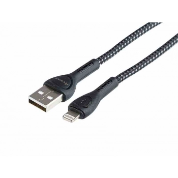 Kabel do ładowania i synchronizacji, w oplocie z mikrofibry, podświetlenie LED, 200 cm, USB > Lightning