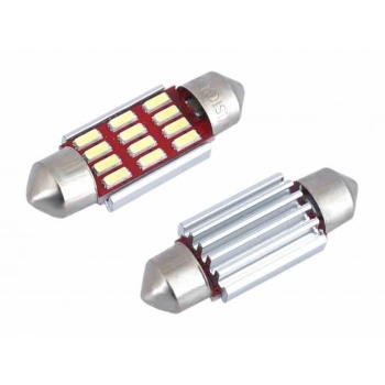 Żarówka VISION Festoon SV8.5 36mm 12/24V 12x 4014 SMD LED, CANBUS, biała, 2 szt.