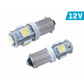 Żarówka VISION T4W BA9s 12V 5x 5050 SMD LED, biała, 2 szt.