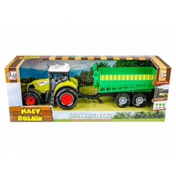 Model Mały Rolnik, Traktor z przyczepą, zielony
