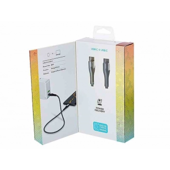 Kabel do ładowania i synchronizacji, w oplocie z mikrofibry, 200 cm, USB-C > USB-C PD, max 65W