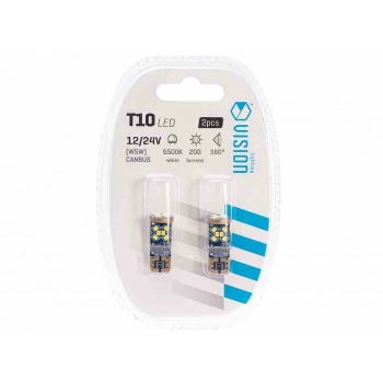 Żarówka VISION W5W (T10) 12/24V 18x 2016 SMD LED, CANBUS, biała, 2 szt.