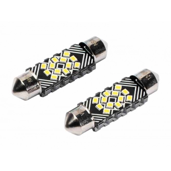 Żarówka VISION Festoon SV8.5 39 mm 12/24V 12x 2016 SMD LED, CANBUS, biała, 2 szt.