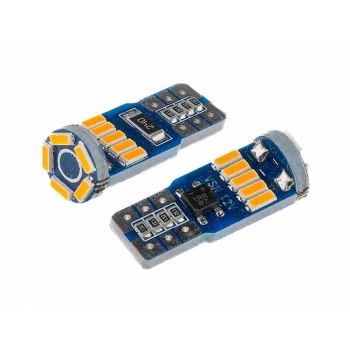 Żarówka VISION W5W (T10) 12V 15x 4014 SMD LED, nonpolar, CANBUS, pomarańczowa, 2 szt.