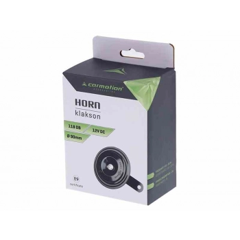 Klakson 12V, 118 dB, średnica 90 mm, homologacja E9