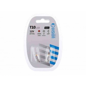 Żarówka VISION WY5W (T10) 12V 1x F10 LED, całoszklana, pomarańczowa, 2 szt.