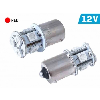 Żarówka VISION PR21/5W BAY15d 12V 8x 5050 SMD LED, czerwona, 2 szt.