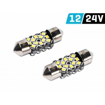 Żarówka VISION Festoon SV8.5 31 mm 12/24V 12x 2016 SMD LED, CANBUS, biała, 2 szt.