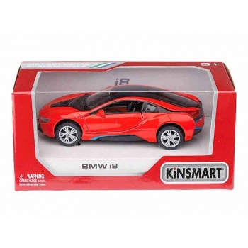 Model 1:36, Kinsmart, BMW i8, czerwony (A11748C)
