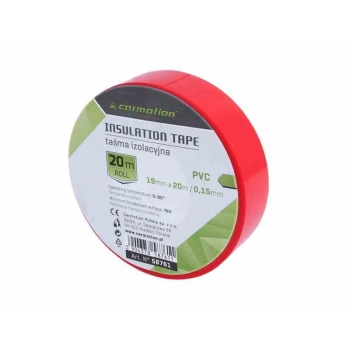 Taśma izolacyjna PVC 0,15 mm x 19 mmx 20 m, czerwona, 1 szt.