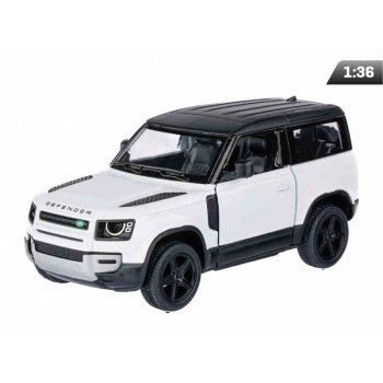 Model 1:36, Kinsmart, Land Rover Defender, biały (A747LRDBI)