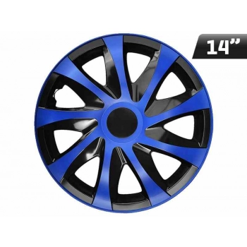 Kołpaki DRACO CS blue - black 14", 4 szt.