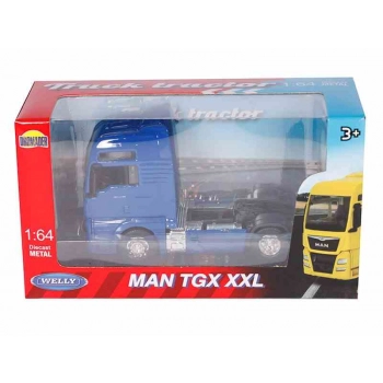 Model 1:64, MAN TGX XXL, ciągnik,niebieski (C00800MTCN)
