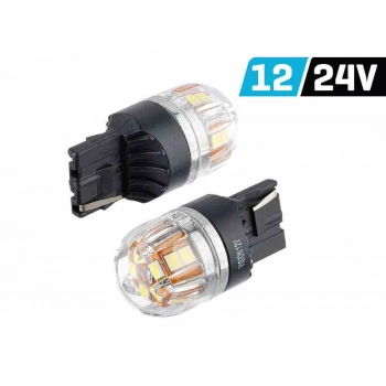 Żarówka VISION W21W (T20d) 12/24V 15x 2835 SMD OSRAM Chip, CANBUS, biała, 2 szt.