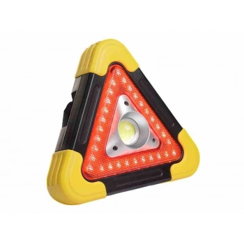 Trójkąt ostrzegawczy LED, solar, COB
