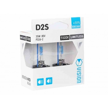 Żarówki ksenonowe VISION D2S 5500K 85V 35W P32d-2 +50% Limitless White, 2 szt.