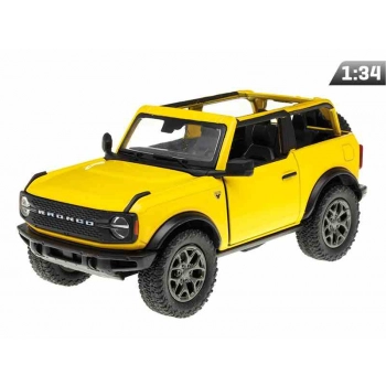 Model 1:34, 2022 Ford Bronco Open Top, żółty (A11767Z)