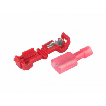 Szybkozłączki rozgałęźne typ-T, czerwone 0.5-1.5 mm kw, 22-18 AWG, 15A max, 5 szt.