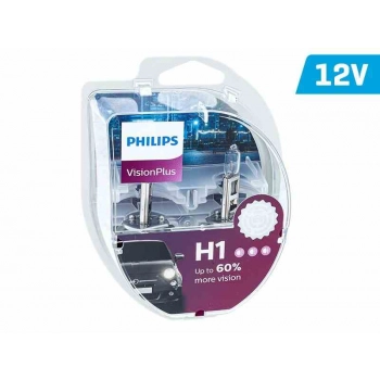 Żarówki PHILIPS H1 12V 55W P14,5s VisionPlus +60%