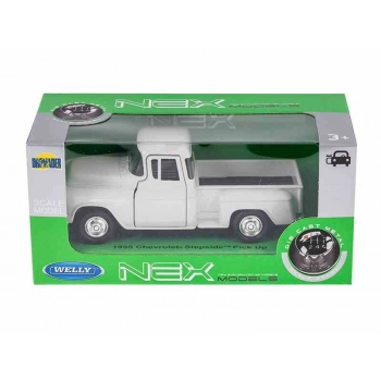 Model 1:34, 1955 Chevrolet Stepside Pick Up, biały (A00880CHSB)