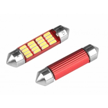Żarówka VISION Festoon SV8.5 39mm 12/24V 12x 4014 SMD LED, nonpolar, CANBUS, biała, 2 szt.