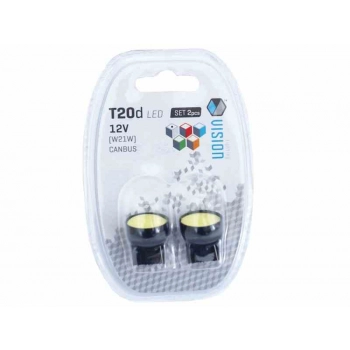 Żarówka VISION W21W (T20d) 12V 1x COB LED, CANBUS, biała, 2 szt.