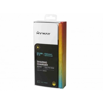 Ładowarka 12/24V 2x USB + 2x USB 5.1A Auto ID, na przewodzie 100cm z klipsem