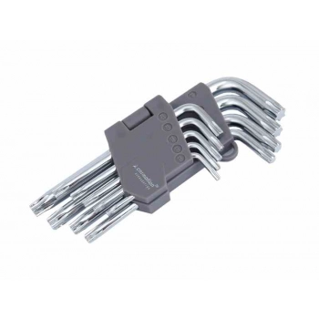 Klucze trzpieniowe 130 mm do śrub TORX, T10-T50, 9 szt.