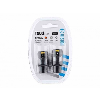 Żarówka VISION WY21W (T20d) 12/24V 6x 3020 SMD LED, nonpolar, CANBUS, pomarańczowa, 2 szt.