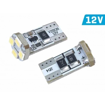 Żarówka VISION W5W (T10) 12V 4x 3528SMDLED, CANBUS, biała, 2 szt.