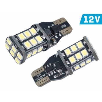Żarówka VISION W16W (T15) 12V 24x 3528 SMD LED, nonpolar, CANBUS, biała, 2 szt.