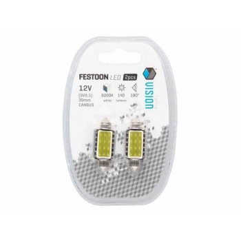 Żarówka VISION Festoon SV8.5 39mm 12V 1x COB LED, CANBUS, biała, 2 szt.