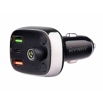 Transmiter FM 12/24V z USB-C PD, QC4.0+, Auto-ID, woltomierzem i HandsFree