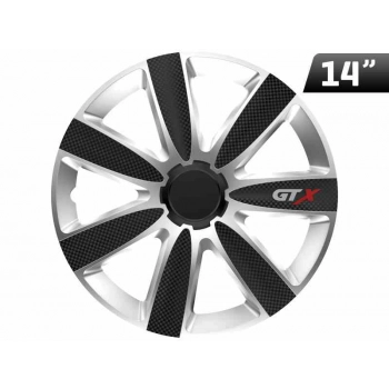 Kołpak GTX carbon black / silver 14``, 1 szt.