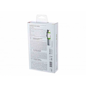 Kabel do ładowania i synchronizacji, silikonowy płaski, 200 cm, USB > USB-C