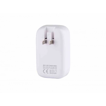 Ładowarka sieciowa 4x USB 4.4A z dotykową lampką LED + adaptery - wtyczki do gniazd EU, UK i USA