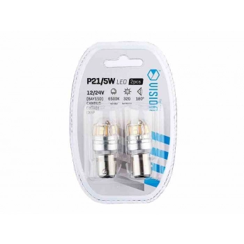 Żarówka VISION P21/5W BAY15d 12/24V 15x 2835 SMD OSRAM Chip, CANBUS, biała, 2 szt.