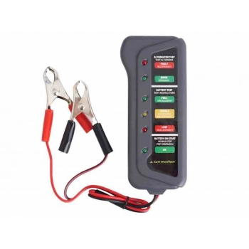 Tester akumulatora i alternatora 12V, z krokodylkami