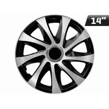 Kołpaki DRIFT EXTRA silver - black 14", 4 szt.
