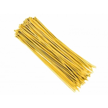 Opaski kablowe nylonowe 300x3,6 mm, żółte, 100 szt.