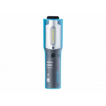 Lampa warsztatowa 10x 0.5W Super White SMD LED 500 lm + 1W LED 150 lm, akumulatorowa, IK07, IP54, z zaczepem i magnesem