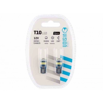 Żarówka VISION W5W (T10) 12/24V 15x 4014 SMD LED, nonpolar, CANBUS, biała, 2 szt.