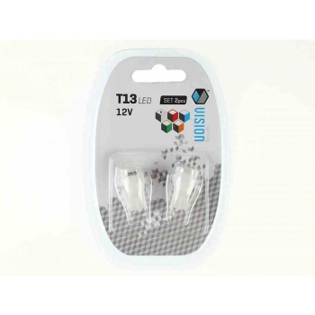 Żarówka VISION T13 (W2.1x9.5d) 12V 6x 3mm LED, biała, 2 szt.