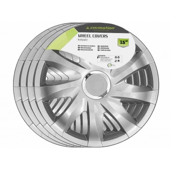 Kołpaki DRIFT silver laquered + ring 15