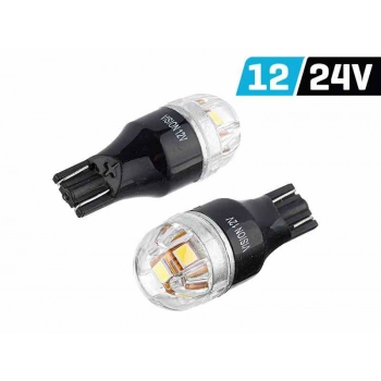 Żarówka VISION W16W (T15) 12/24V 5x 2835 SMD Lumileds, nonpolar, CANBUS, biała, 2 szt.