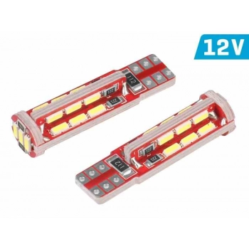 Żarówka VISION W5W (T10) 12V 27x 4014 SMD LED, CANBUS, biała, 2 szt.
