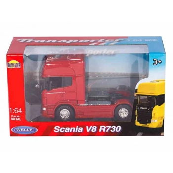 Model 1:64, SCANIA V8 R730, ciągnik,czerwony (C00801SVCC)