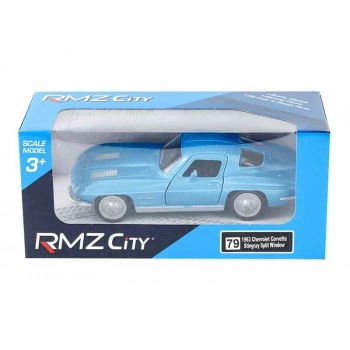 Model 1:32, RMZ 1963 Chevrolet Corvette Stingray Split Window, niebieski